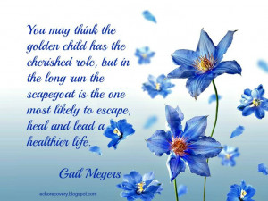 Scapegoat / golden child role in narcissistic family. I was the ...