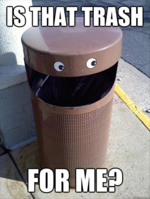 Happy trash can - Funny pictures