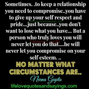 To Keep A Relationship..