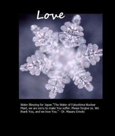 Dr. Emoto's photo of a love charged frozen water crystal. And a ...