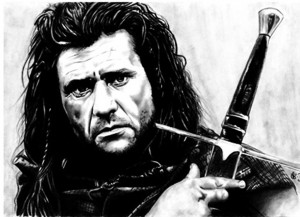 mel gibson braveheart acteur Dessin à la main / Peinture