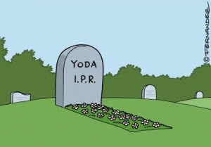 Funny Cartoon Picture - Star Wars Yoda Tombstone Epitaph