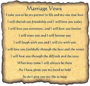 Traditional Wedding Vow