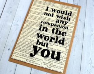 Romantic Shakespeare Quote Annivers ary Card 'I would not wish' ...