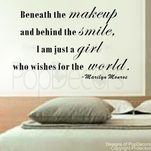 ... am just a girl who wishes for the world-words and letters quote decals
