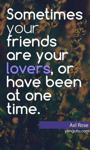 Friends to lovers to friends. Not to strangers...