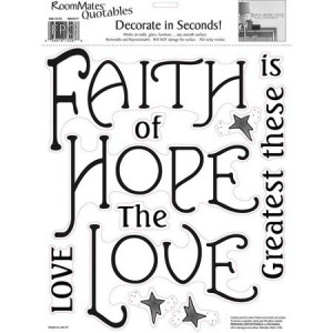RoomMates Faith, Hope & Love Peel & Stick Quotes