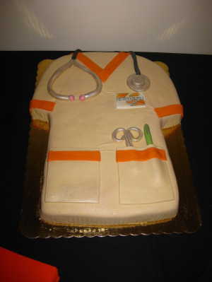 Janine Kathryn -- Scrub Top Cake for my Nursing Pinning Ceremony