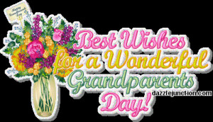 Grandparents Day Best Wish Flowers quote