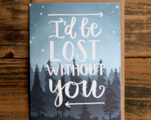 Be Lost Without You Illustrated Card