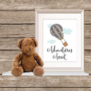 Adventures Await Quote Printable /Instant Download Print/Nursery Print ...