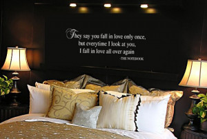 THE NOTEBOOK Quote VInyl Wall Lettering Decal