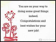 ... great things indeed. Congratulations and best wishes for your new job