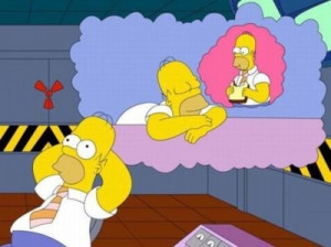 eat, homer simpson, sleep, the simpsons, think