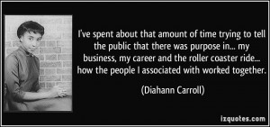 trying to tell the public that there was purpose in... my business ...