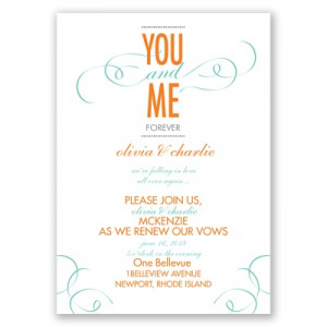 You and Me - Vow Renewal Invitation