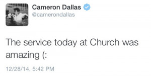 tweets about church so people think I’m a good person*