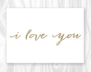 you printable card, golden g litter typography card, valentine cursive ...