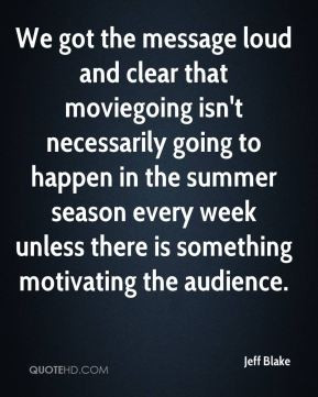 We got the message loud and clear that moviegoing isn't necessarily ...