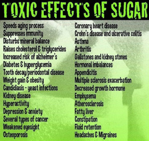 Toxic effects of sugar