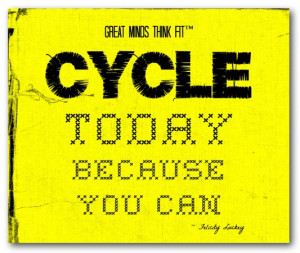 Cycling Poster in Yellow and Black