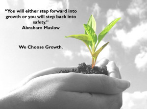 You will either step forward into growth or you will step back into ...
