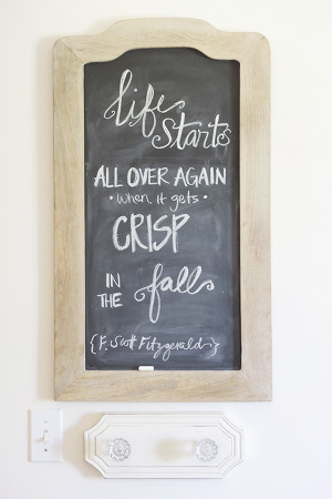 Fall Quote Wood Chalkboard in the Entry Chalkboard Quotes For Fall