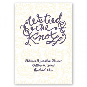tied the knot wedding announcement item number dw33163nfc be the first ...