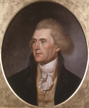 Charles Willson Peale. Thomas Jefferson Philadelphia, 1791. Copyprint ...