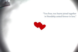 Two Hearts Together Quotes Two heart joined together for