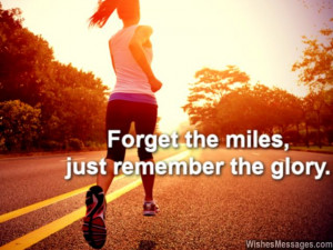 Inspirational quote for running and marathon runners