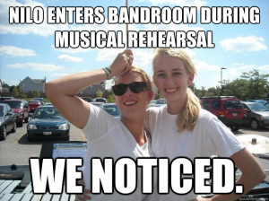 ... during musical rehearsal we noticed. Front Ensemble Tom-Foolery
