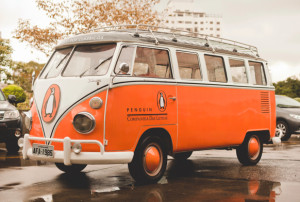 The Volkswagen van used to advertise the Penguin-Companhia partnership ...