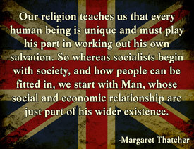 Thatcher Religion Quote Poster