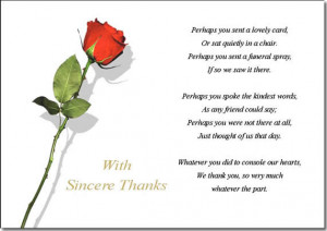 Thank You Verses Verse Our Sincere Thanks For All Your