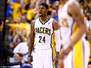 Red hot: Paul George scored 31 of his 37 points in the second half as ...