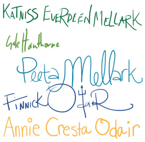 The Hunger Games katniss everdeen myedit Peeta Mellark handwriting ...