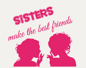Girls Wall Decals Quote Sisters Make The Best Friends Home Interior ...