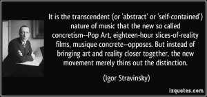 It is the transcendent (or 'abstract' or 'self-contained') nature of ...