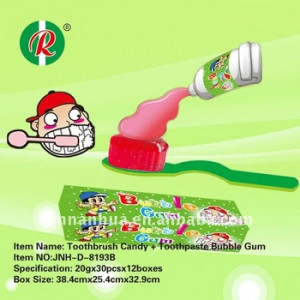 Toothbrush Candy+Toothpaste Bubble Gum