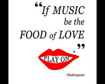 Shakespeare Music Quote Poster Wall Art ...