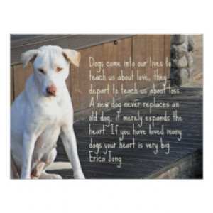 Dog Quote Poster - Erica Jong