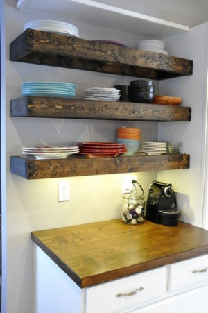 DIY floating shelves *not the plexiglass part buy LOVE the bolts on ...
