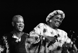 Miriam Makeba in concert with Dizzy Gillespie in 1991