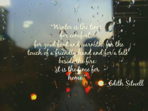 Winter Quote - home for #Chrismas