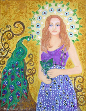Day 5 Progress - Klimt-Inspired Goddess, Hera