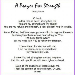 Prayer For Spiritual Strength