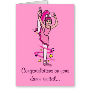 Congratulations Dance Recital Card