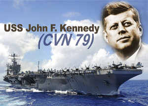 Gerald R. Ford-class aircraft carrier depicting the future USS John ...