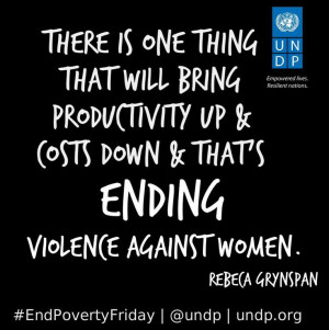 Violence against women and girls is not only a human rights violation ...